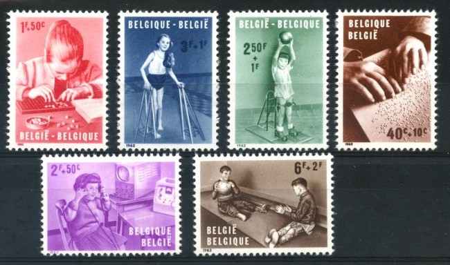 1962 - BELGIO - PRO FANCIULLI DISABILI 6v.- NUOVI - LOTTO/25914