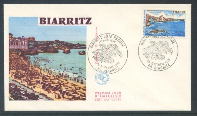 1976 - FRANCIA - TURISTICA BIARRITZ - BUSTA FDC - LOTTO/26500