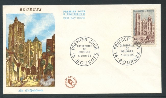 1965 - FRANCIA - CATTEDRALE DI BOURGES - BUSTA FDC - LOTTO/26649