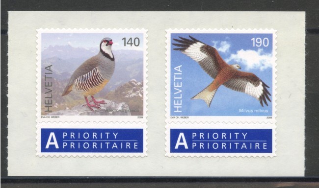 2009 - SVIZZERA - LOTTO/37708 - FAUNA UCCELLI 2v. - NUOVI