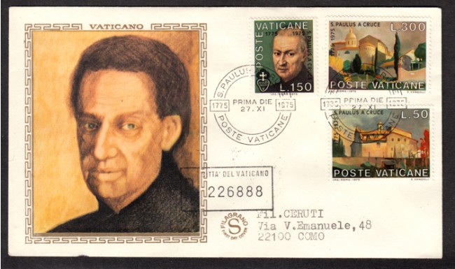 1975 - LOTTO/15047 - VATICANO - SAN PAOLO DELLA CROCE - BUSTA FDC