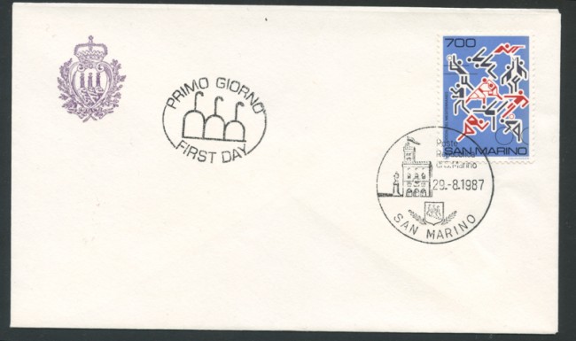 1987 - LOTTO/16702 - SAN MARINO - GIOCHI MEDITERRANEO - BUSTA FDC