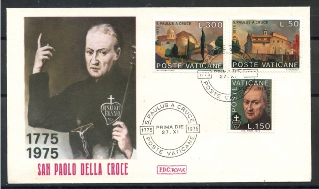 1975 - VATICANO - S.PAOLO DELLA CROCE - BUSTA FDC ROMA - LOTTO/27584