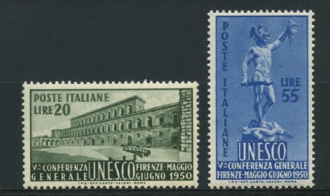 1950 - LOTTO/12782 - REPUBBLICA - U.N.E.S.C.O. 2v. - NUOVI