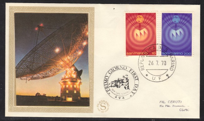 1978 - LOTTO/18413 - SAN MARINO - GIORNATA TELECOMUNICAZIONI - FDC