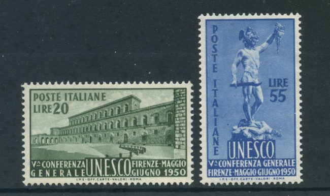 1950 - LOTTO/23764 - REPUBBLICA - U.N.E.S.C.O 2v. - NUOVI