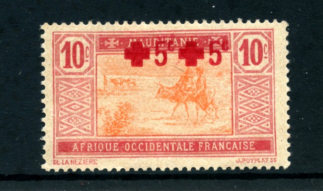 1915 - MAURITANIA - LOTTO/23776 - +5 CENT. PRO CROCE ROSSA - NUOVO VARIETA'