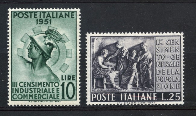 1951 - REPUBBLICA - CENSIMENTO 2v. - NUOVI - LOTTO/30329