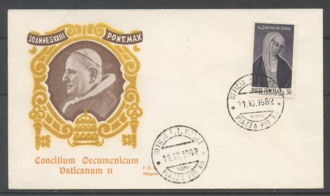 11/10/1962 - ITALIA - GIORNO DI APERTURA DEL CONCILIO ECUMENICO VATICANO II° - BUSTA - LOTTO/31752