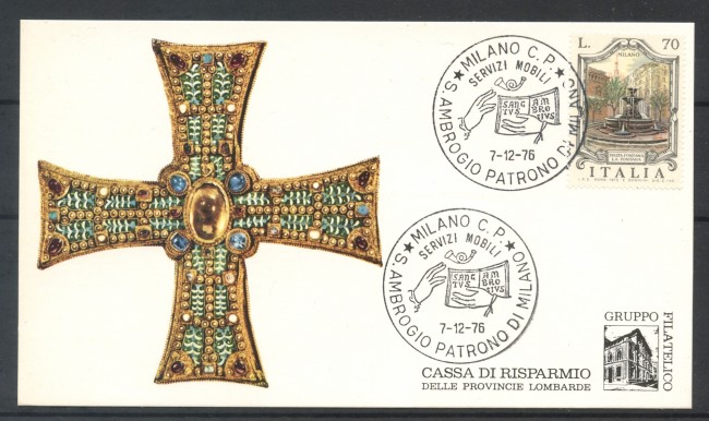 1976 - ITALIA - MILANO S. AMBROGIO PATRONO DI MILANO - CARTOLINA - LOTTO/31801