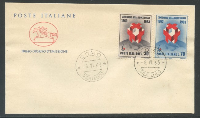 1963 - REPUBBLICA - CROCE ROSSA - BUSTA FDC - LOTTO/31932