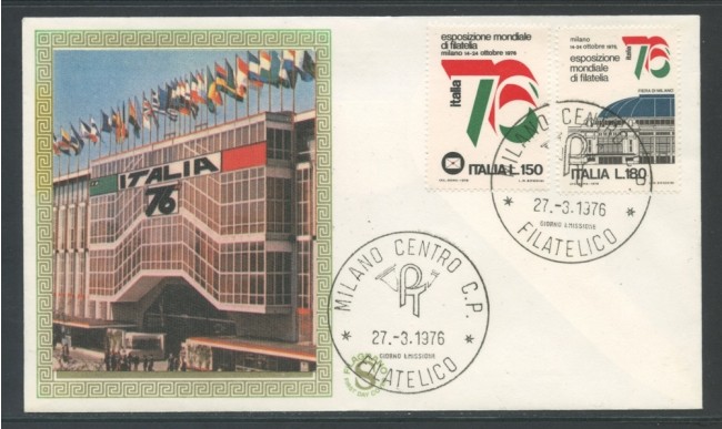 1976 - REPUBBLICA - EXPO ITALIA 76 - BUSTA FDC FILAGRANO - LOTTO/27499