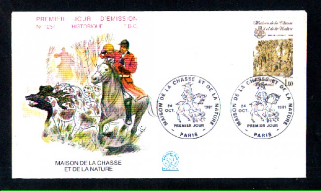 1981 - LOTTO/11113 - FRANCIA MUSEO CACCIA E NATURA - BUSTA FDC