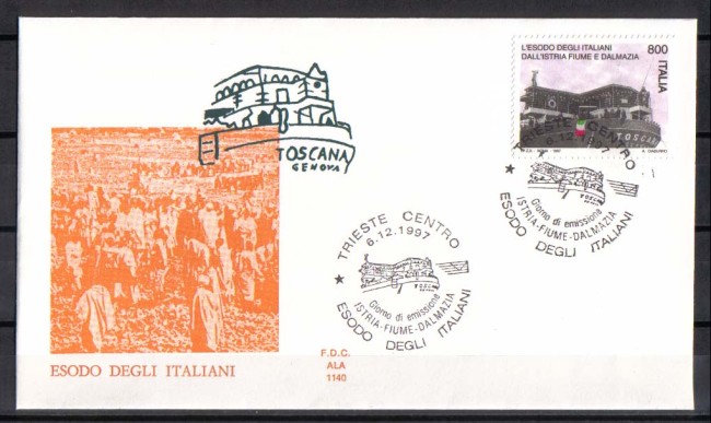 1997 - LOTTO/7175Z - REPUBBLICA - ESODO ITALIANO - FDC