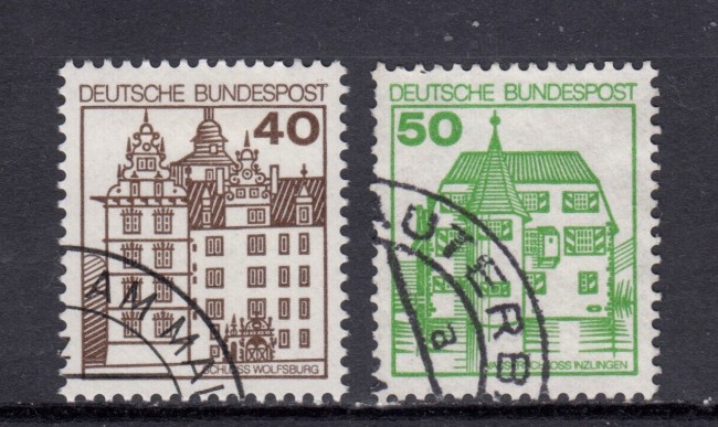 1980 - GERMANIA FEDERALE - CASTELLI E FORTEZZE 2v. - USATI - LOTTO/31417U