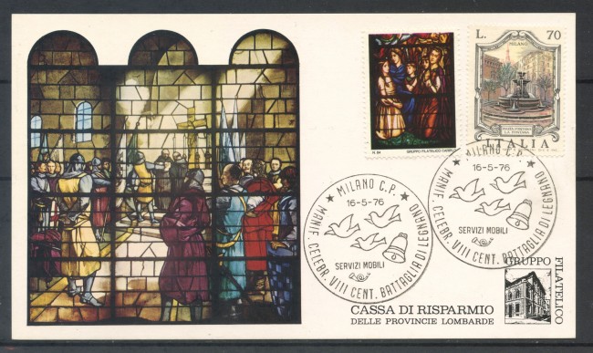 1976 - REPUBBLICA - MILANO - VIII° CENTENARIO BATTAGLIA DI LEGNANO - CARTOLINA - LOTTO/30567