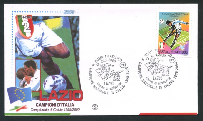 2000 - LOTTO/18073 - REPUBBLICA - LAZIO SCUDETTO - FDC