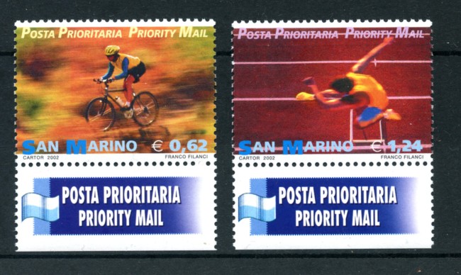 2002 - LOTTO/23334 - SAN MARINO - POSTA PRIORITARIA SPORT 2v. - NUOVI