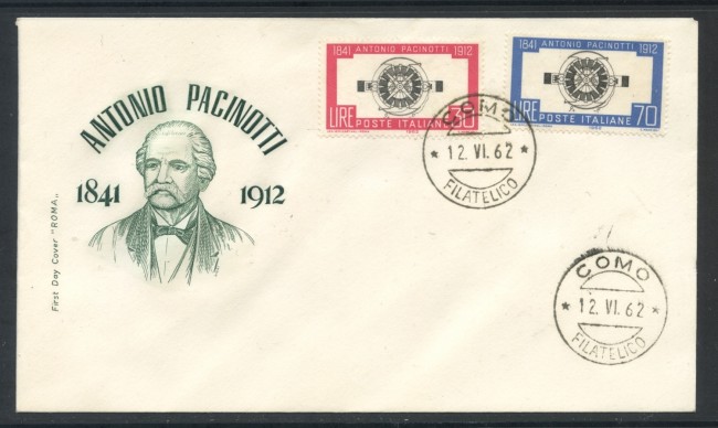 1962 . REPUBBLICA - ANTONIO PACINOTTO - BUSTA FDC - LOTTO/28558