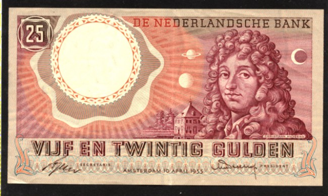 OLANDA - 1955 - LOTTO/10520 - 25 GULDEN CHRISTIAAN HUYGENS