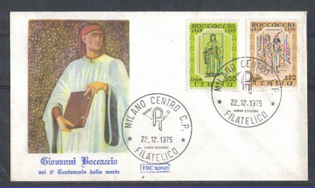 1975 - LOTTO/6639Z - REPUBBLICA - GIOVANNU BOCCACCIO - FDC