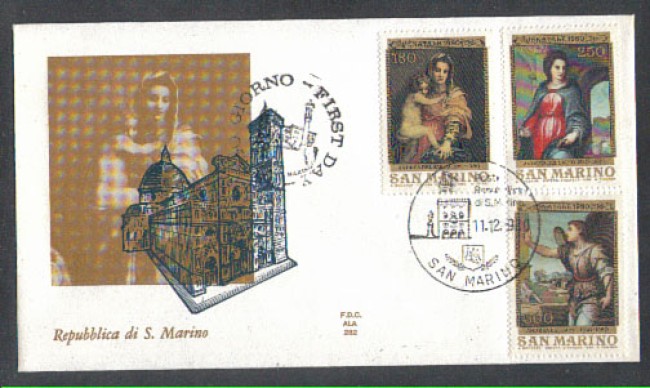 1980 - LOTTO/8011Z - SAN MARINO - NATALE - FDC