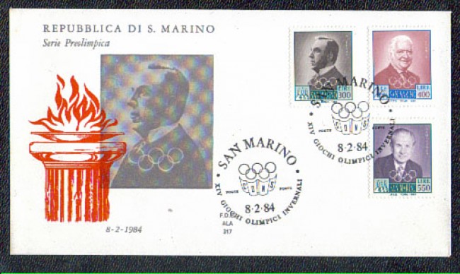 1984 - LOTTO/8042Z - SAN MARINO - COMITATO OLIMPICO - FDC