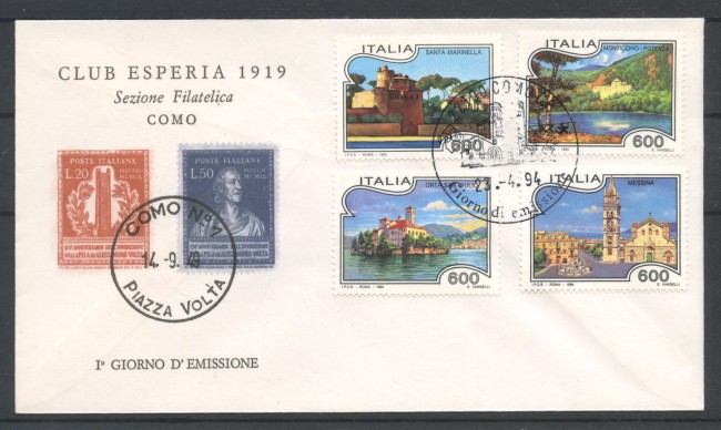 1994 - REPUBBLICA - LOTTO/38977 - SERIE TURISTICA - BUSTA FDC