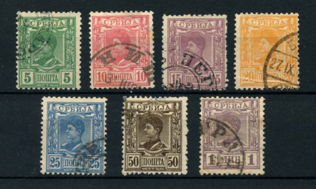 1890 - LOTTO/15099 - SERBIA - EFFIGIE DI RE ALESSANDRO I° 7v. - USATI