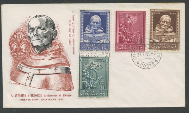 1960 - LOTTO/16020 - VATICANO - SANT'ANTONINO - BUSTA FDC