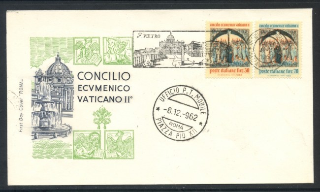 1962 - REPUBBLICA - CONCILIO ECUMENICO - BUSTA FDC - LOTTO/28536