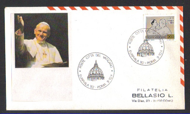 1982 - LBF/3797 - VATICANO - PARTECIPAZIONE DELLE POSTE VATICANE A EURPHILA 82