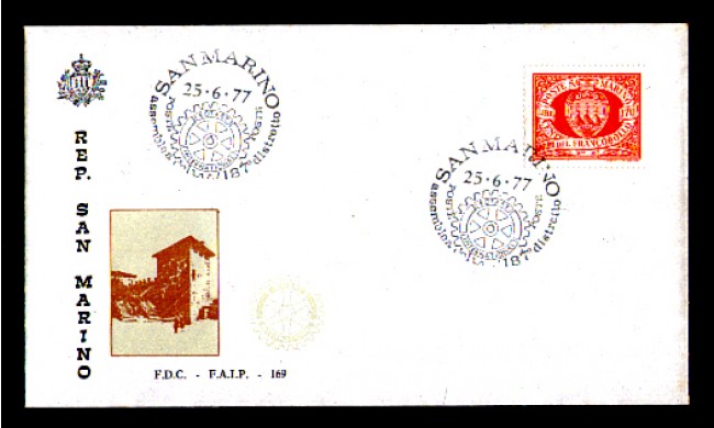 1977 - LBF/3838 - SAN MARINO - ASSEMBLEA ROTARY - BUSTA