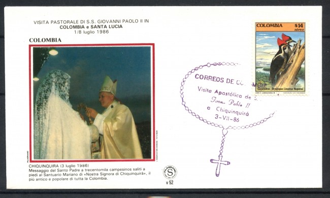 1986 - COLOMBIA - CHIQUINQUIRA - VISITA DI PAPA GIOVANNI PAOLO II°  - LOTTO/31139
