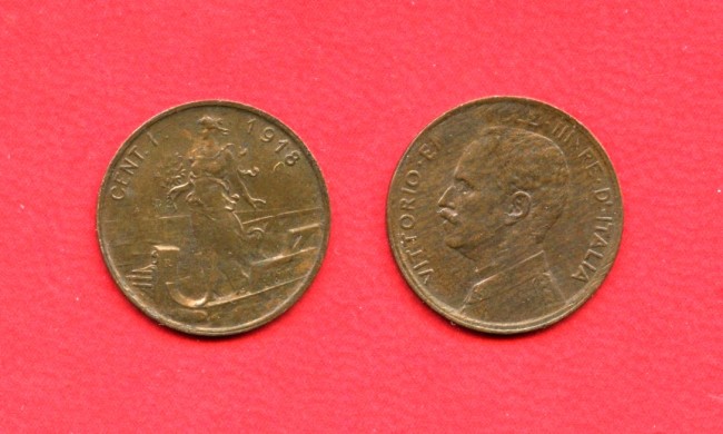 1918 - REGNO - 1 CENT. ITALIA SU PRORA - LOTTO/M36122
