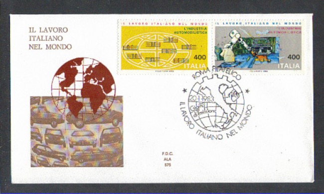 1983 - LOTTO/6778ZA - REPUBBLICA - LAVORO ITALIANO 4° - FDC