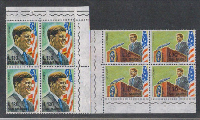 1964 - LOTTO/7893Q - SAN MARINO - J.F.KENNEDY - QUARTINE