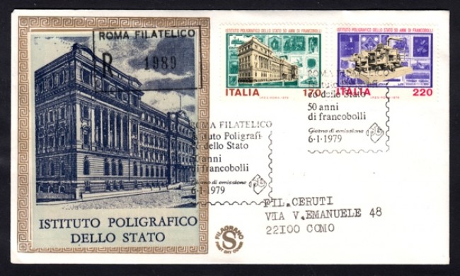1979 - LOTTO/13138 - REPUBBLICA - POLIGRAFICO DELLO STATO - BUSTA FDC