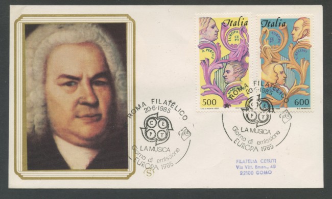 1985 - LOTTO/18403 - REPUBBLICA - EUROPA  ANNO DELLA MUSICA - FDC