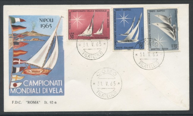 1965 - REPUBBLICA - CAMPIONATO VELICO - BUSTA FDC - LOTTO/28598