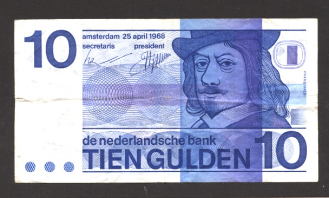 OLANDA - 1968 - LOTTO/10523 - 10 GULDEN FRANS HALS