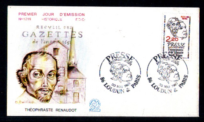 1981 - LOTTO/10911 - FRANCIA - LA STAMPA - BUSTA FDC