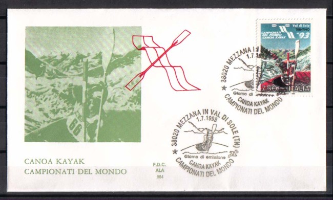 1993 - FDC/1619 CANOA E KAYAK