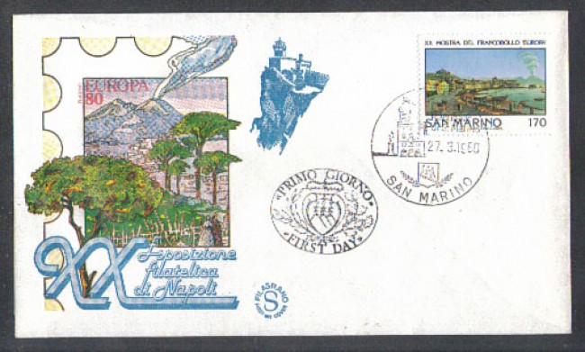 1980 - LOTTO/8004ZA - SAN MARINO- MOSTRA DEL FRANCOBOLLO - FDC