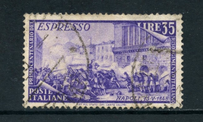 1948 - ITALIA REPUBBLICA - 35 LIRE RISORGIMENTO ESPRESSO - USATO - LOTTO/25241C