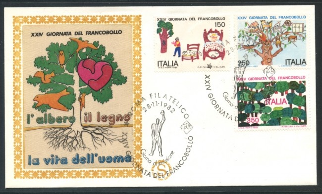 1982 - REPUBBLICA - GIORNATA DEL FRANCOBOLLO - BUSTA FDC FILAGRANO - LOTTO/27271