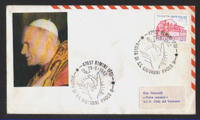 1982 - LOTTO/9955 - ITALIA - VISITA DI S.S. GIOVANNI PAOLO II° A RIMINI