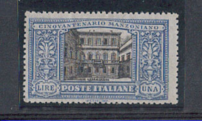 1923 - LOTTO/REG155L - REGNO - 1 LIRA A. MANZONI - T/L