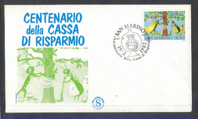 1982 - LOTTO/8022ZA - SAN MARINO - CASSA DI RISPARMIO - FDC