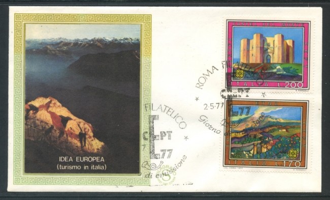 1977 - REPUBBLICA - EUROPA TURISMO - BUSTA FDC FILAGRANO - LOTTO/27304